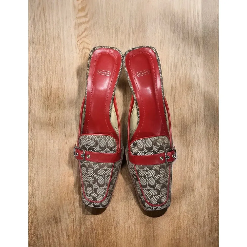 Vintage Coach P073 Gwynne Signature Mule Size 6.5B